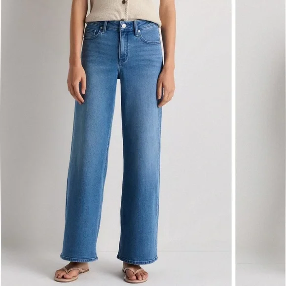 Quince Luna stretch wide leg jeans 30 inch inseam size 31 - Picture 1 of 13